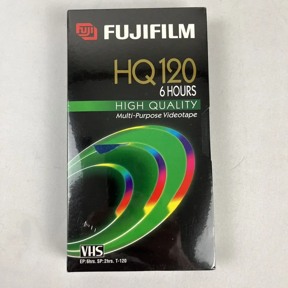 Lot of 3 FUJIFILM HQ 120 Blank VHS Videotapes 6 Hours High Quality‎ SEALED New